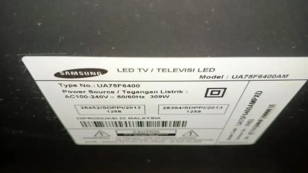 SAMSUNG LED 75INCH
