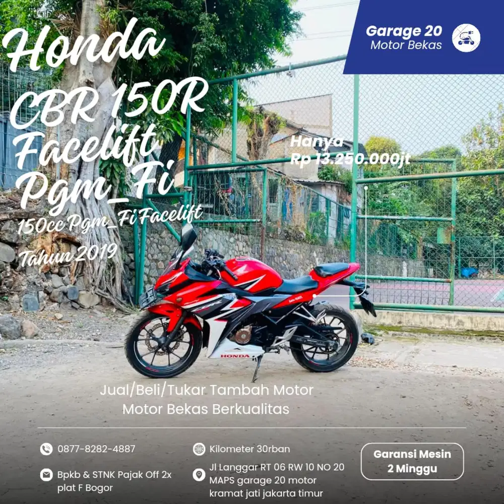 Honda CBR 150cc Facelift Pgm_Fi Tahun 2019