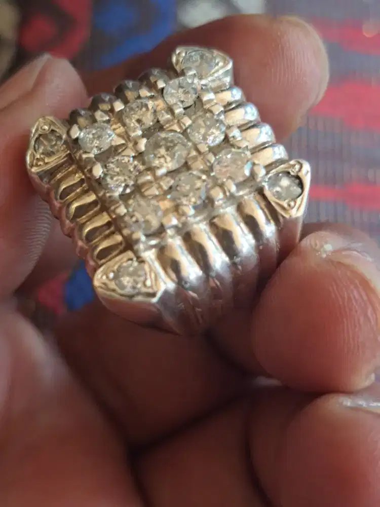 Cincin berlian ring perak