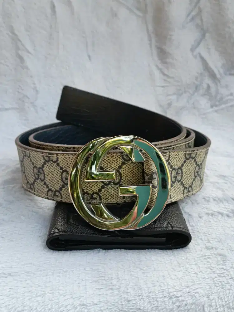 Gucci men supreme preloved sabuk pria / wanita like new harga pas net