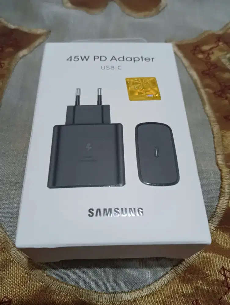 Charger CopotanOri Samsung 45 Watt Hitam TipeC SuperFastCharge Baru