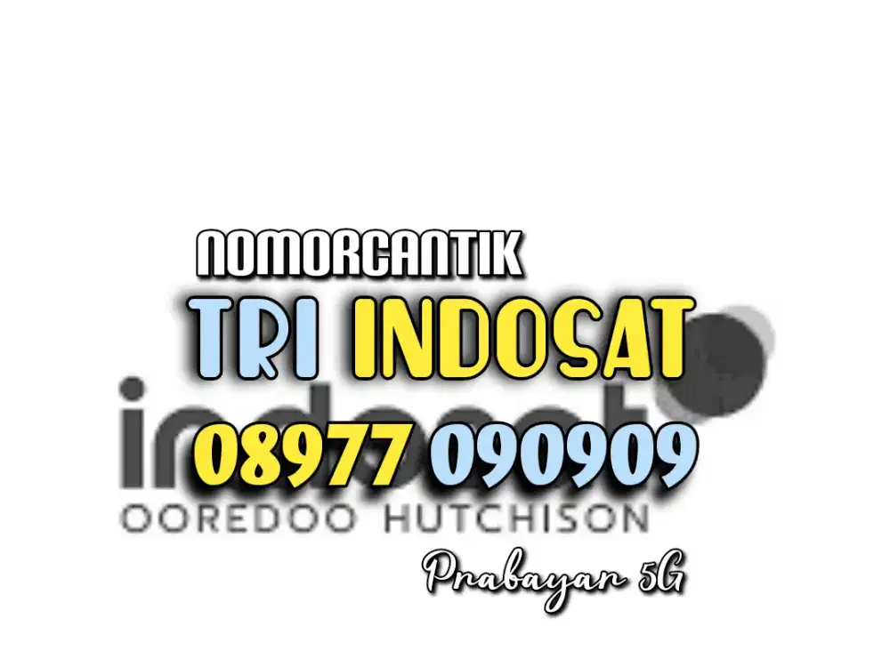 (bisa COD) PROMO Nomor CANTIK kartu TRI INDOSAT HOKI TRIPEL AB 090909