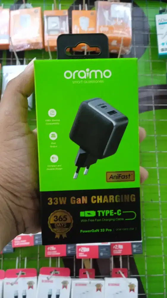 Oraimo Portable Adaptor Charger 33W Pro Dual Output OCW-7331E+C54