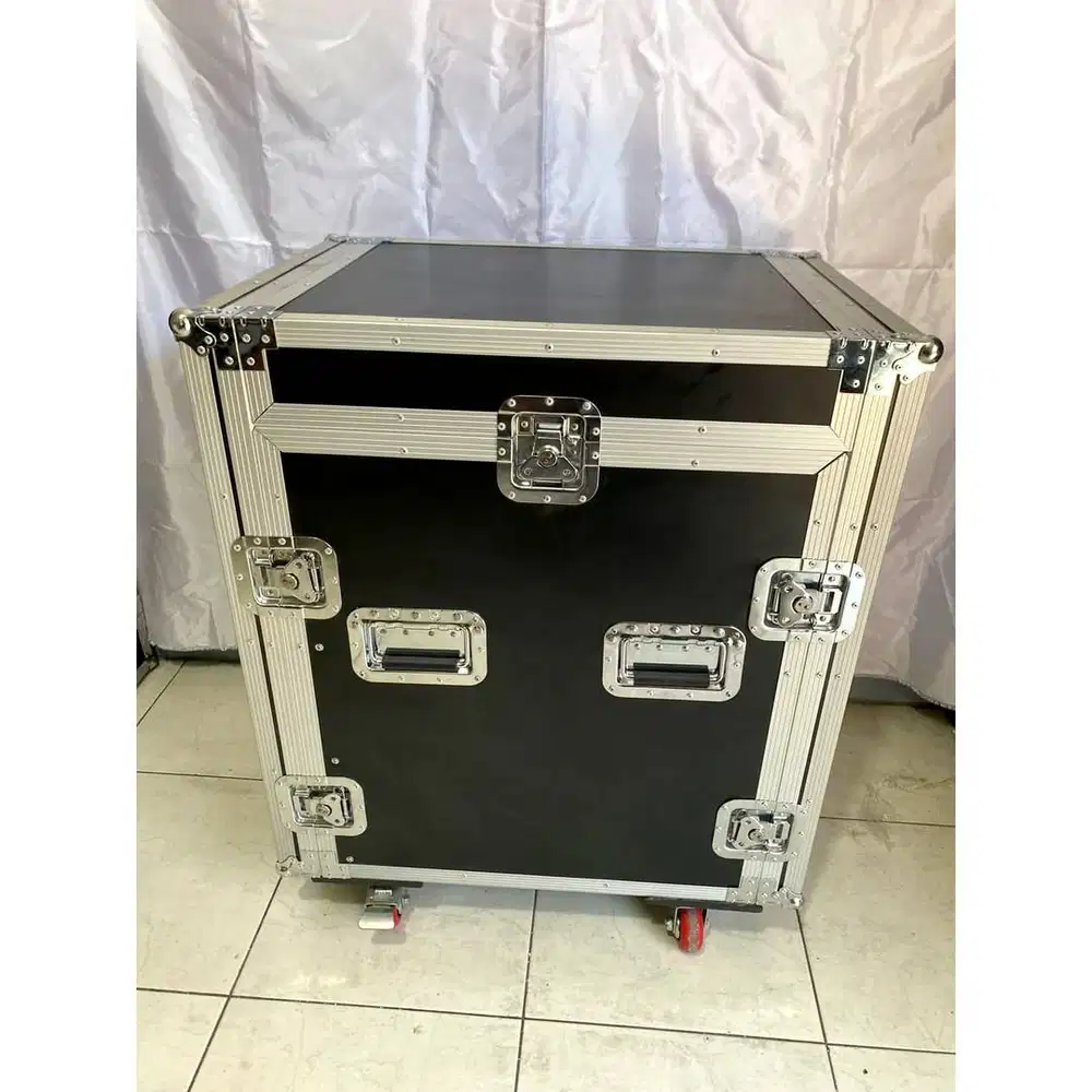 Flightcase Rack 12U + Meja Mixer + Roda Custom Ready Stock