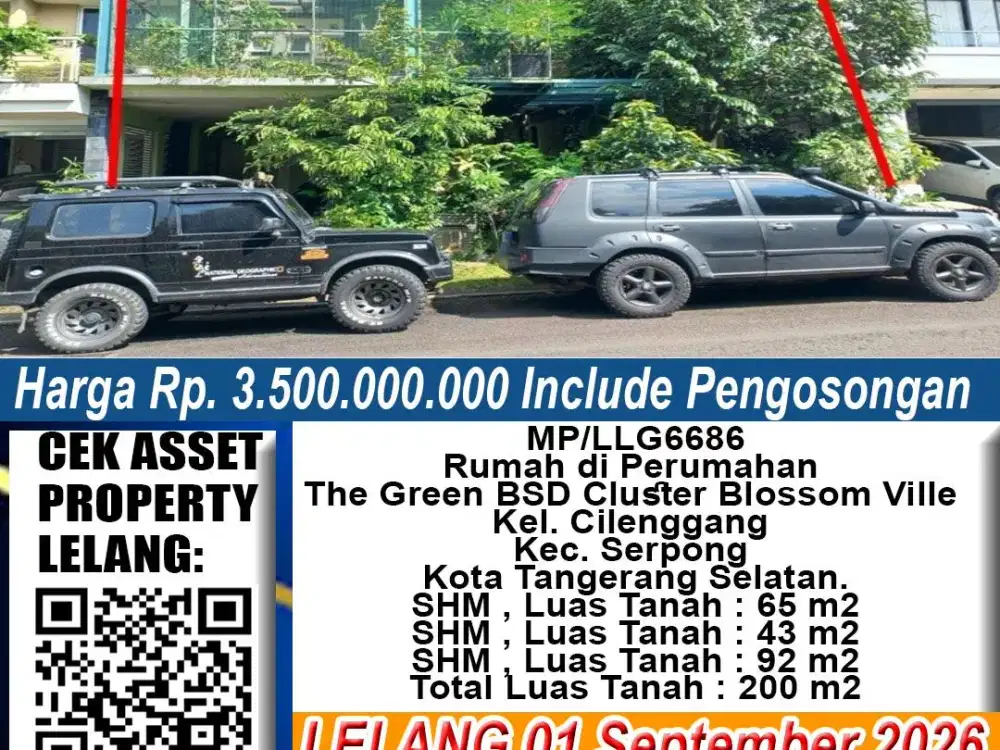 Dijual Cepat, Murah, dan Cash Rumah Besar di The Green, Cluster Blossom Ville