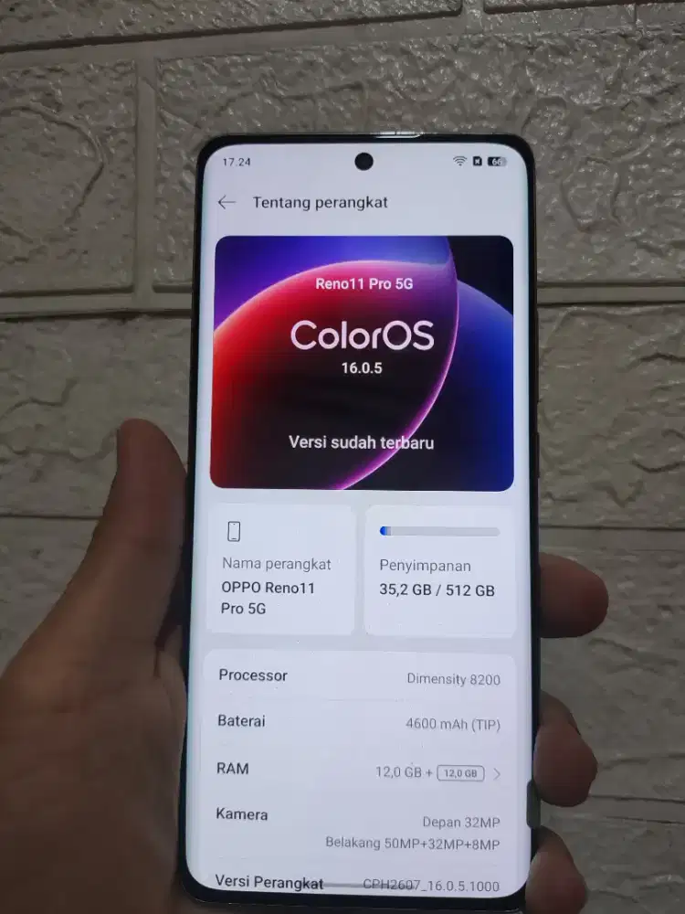 Oppo Reno 11 pro 12/512 original second