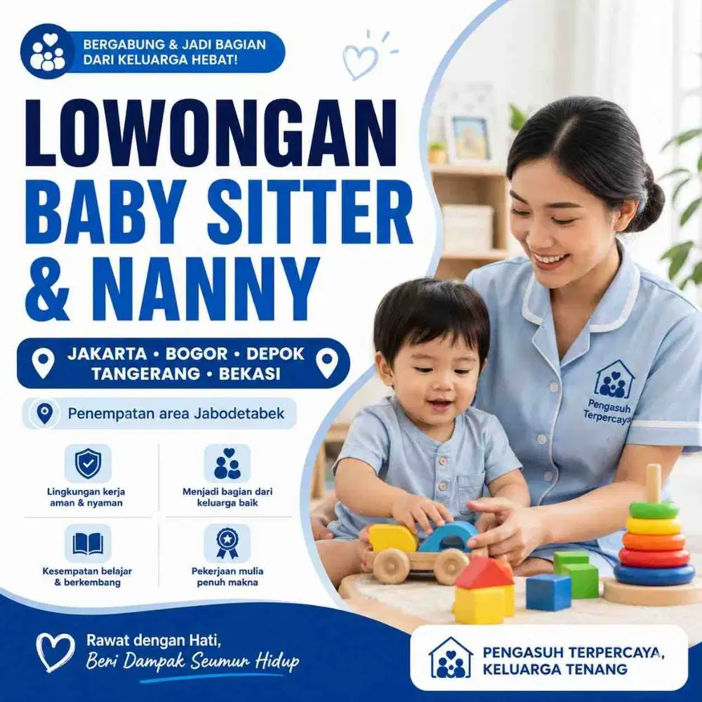 Lowongan Kerja Baby Sitter & Nanny Jakarta PIK Gaji 4-7 Juta