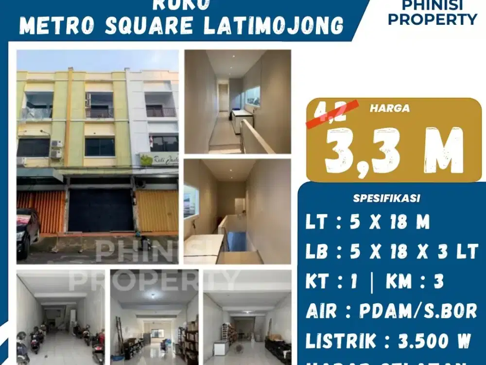 DIJUAL Ruko di Metro Latimojong Square