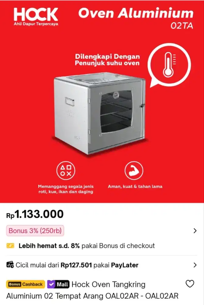 Baru! Hock Oven Kompor Tangkring Arang no. 02 Tempat Arang