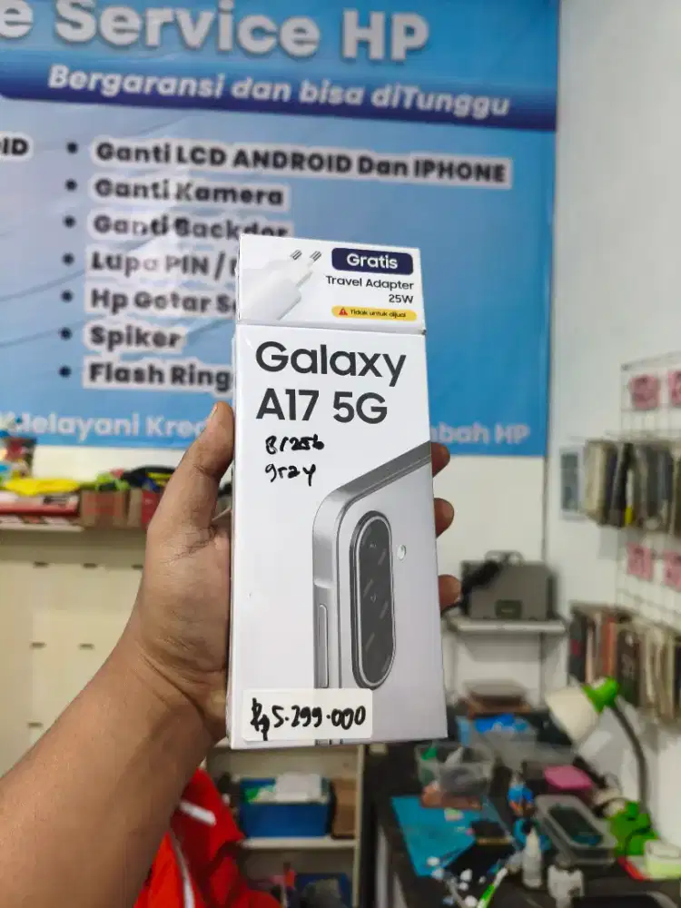 SAMSUNG A17 5G 8/256 NEW SEGEL PROMO TERMURAH FREE ADAPTOR