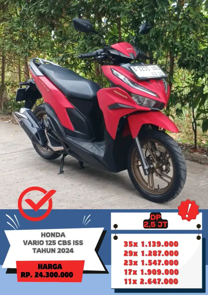 Honda Vario 125 CBS ISS Tahun 2024 KM 9ribu