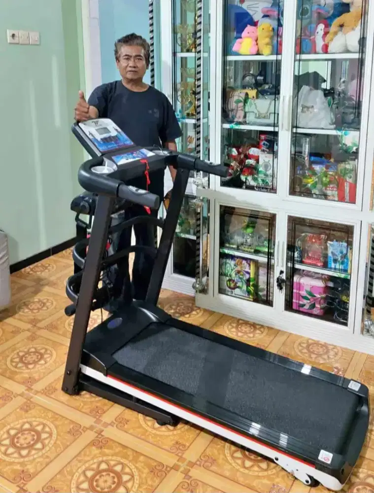 ELEKTRIK TREADMILL 4 FUNGSI TL 607 ALAT FITNESS TOTAL GYM