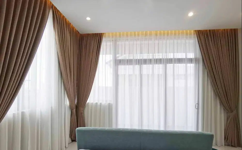 Menerima Pemasangan Gorden Wallpaper Dinding 3D Gordyn Hordeng Korden
