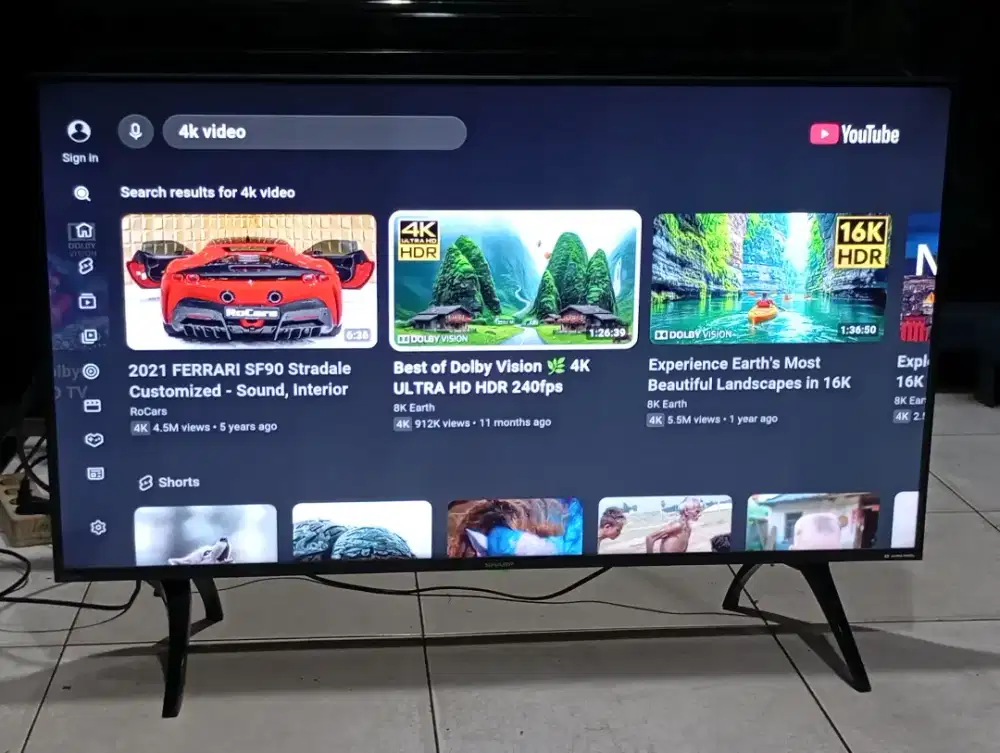 TV LED SHARP 42 INC UHD 4K ANDROID