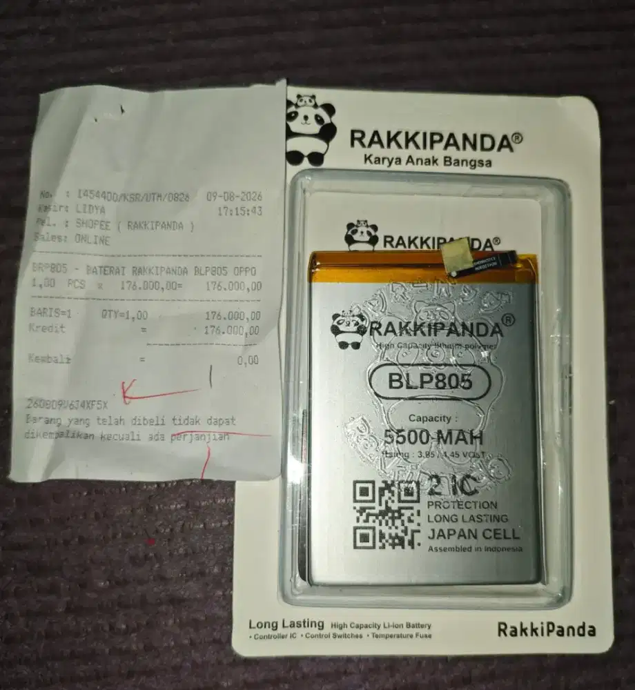 BATERAI RAKKIPANDA BLP 805