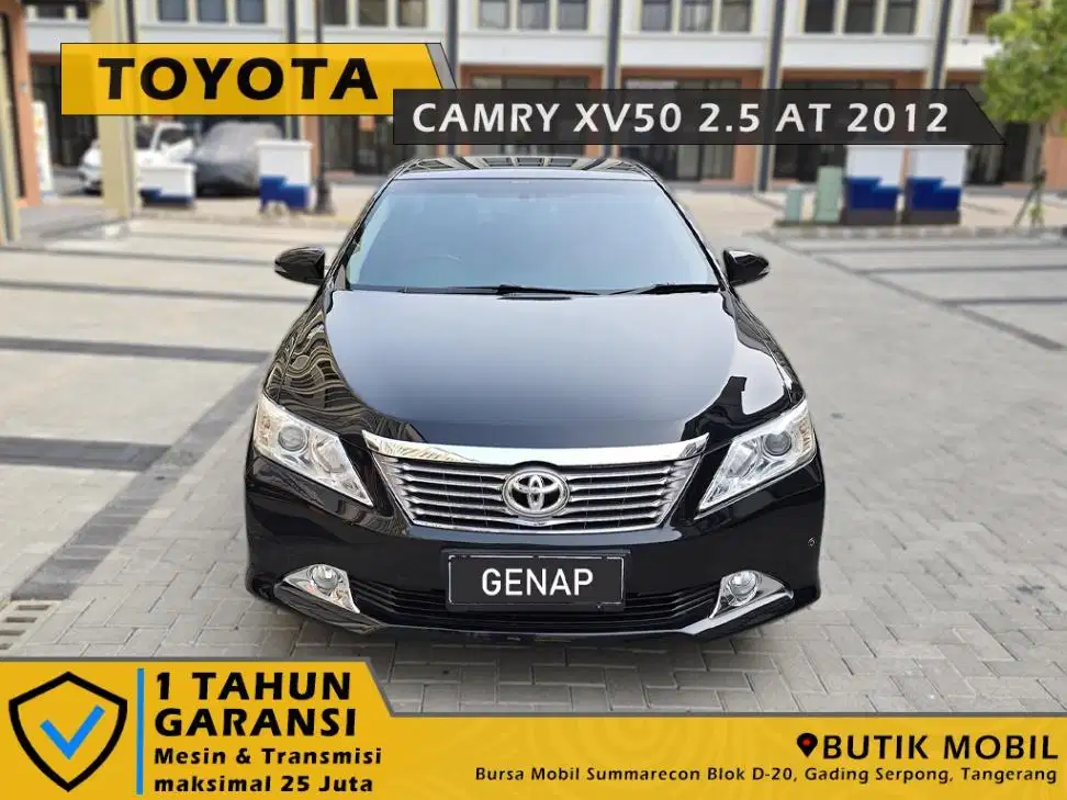 Low KM 65rb. Camry XV50 2.5 AT 2012 Hitam