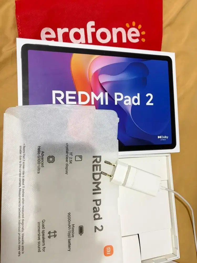 Redmi pad 2 tablet xiomie yg kapasitas batrai 9000 MAH