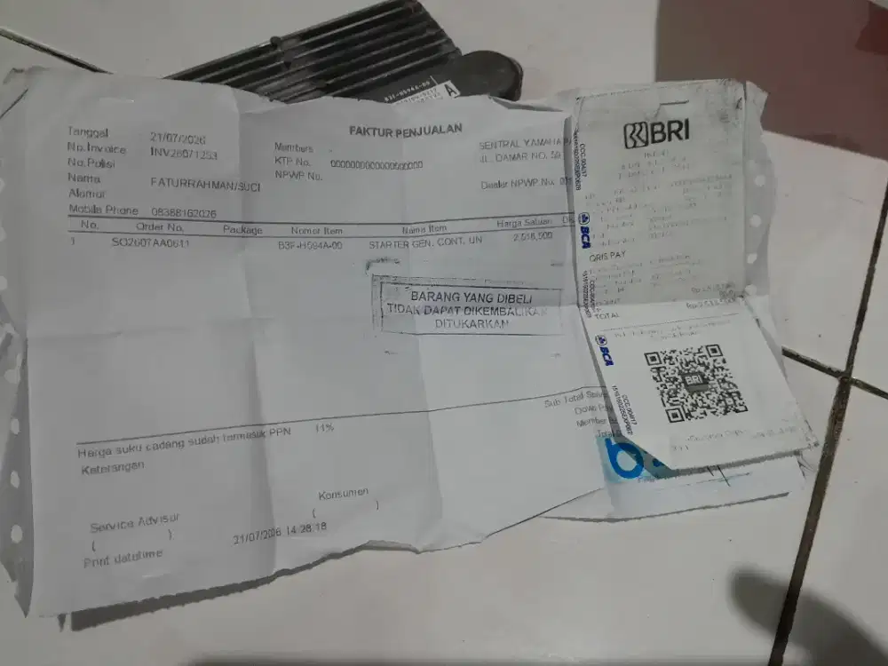 ECU  yamaha lexi pakai kunci kontak