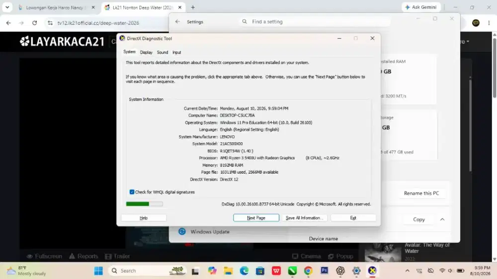 LAPTOP LENOVO L13 G2 8/512 GB