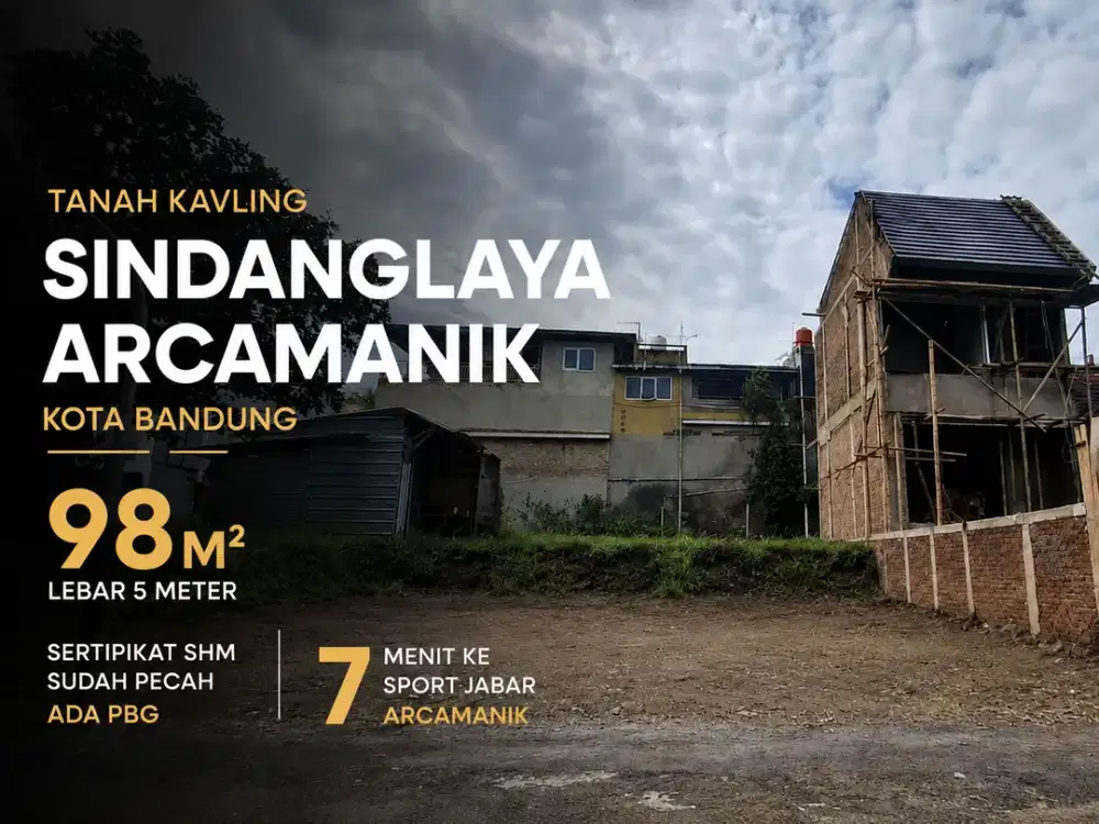 Cari Kavling di Arcamanik? Tanah 98 m² SHM Hadap Selatan Siap Dibangun