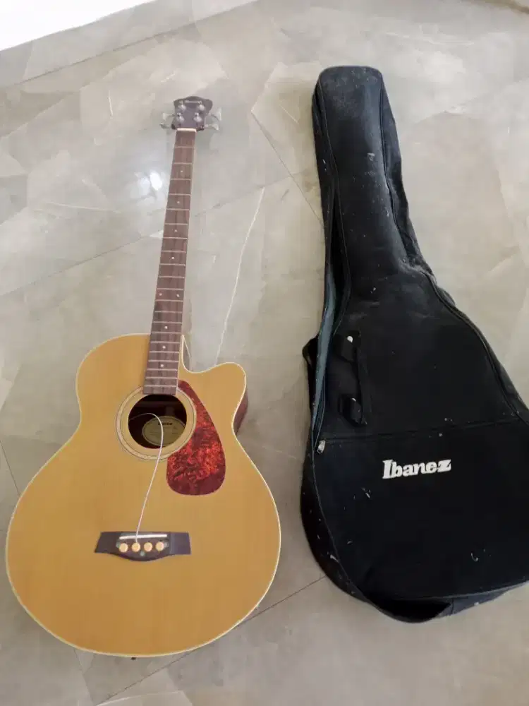 Ibanez Acoustic Bass Guitar Electric 4 String Cutaway + Gigbag Ori