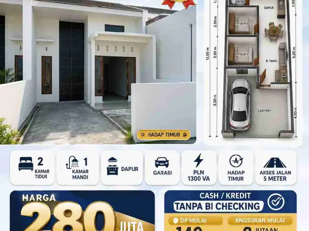Rumah Baru Murah on Progress di Desa Pekarungan, Sukodono, Sda