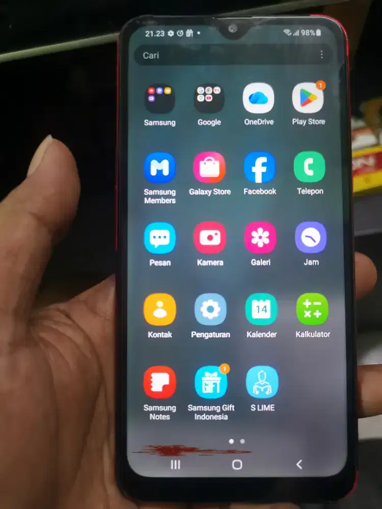 SAMSUNG A10S minus tompel di bawah lcd