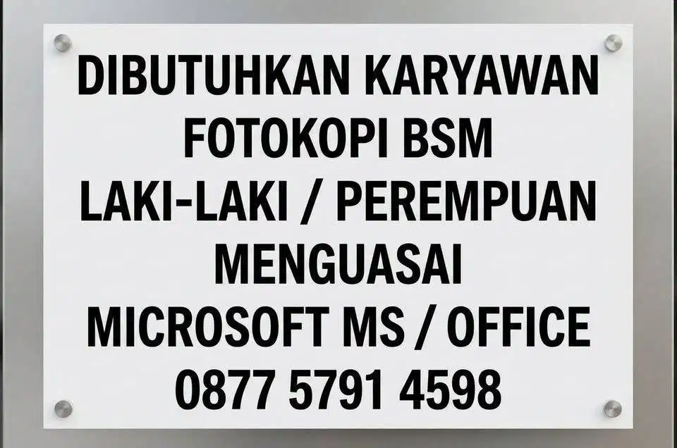 Loker dpt fasilitas kost