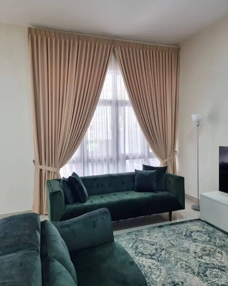 Jasa Pasang Gorden Custom Wallpaper Dinding 3D Gordyn Hordeng Korden