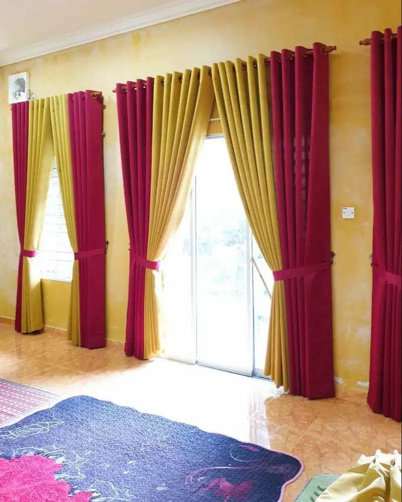 Jual Gorden Jendela & Pintu Gordyn Model Terbaru Wallpaper Dinding 3D