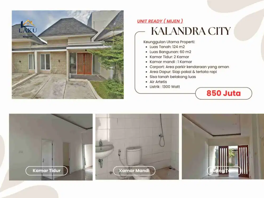 Rumah Siap Huni di Perum Elit KalandraCity Semarang