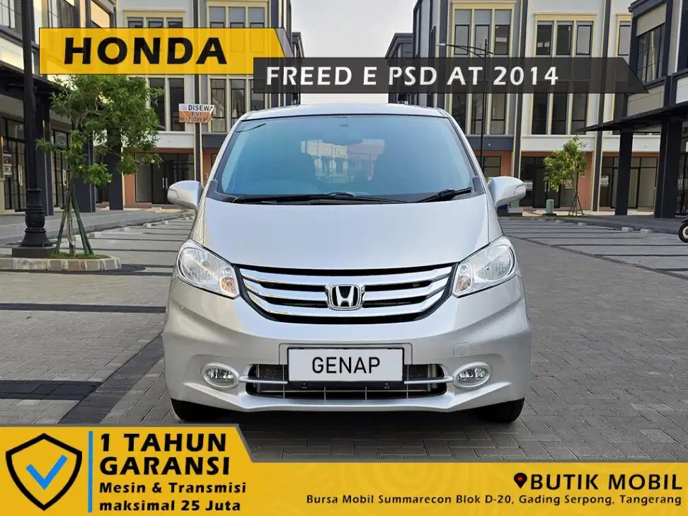 Freed E 1.5 AT 2014 Silver. Pajak Panjang