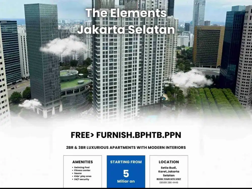 The Elements Apartemen Kuningan Jakarta Selatan Private Lift Unit Baru Bisa Kpr