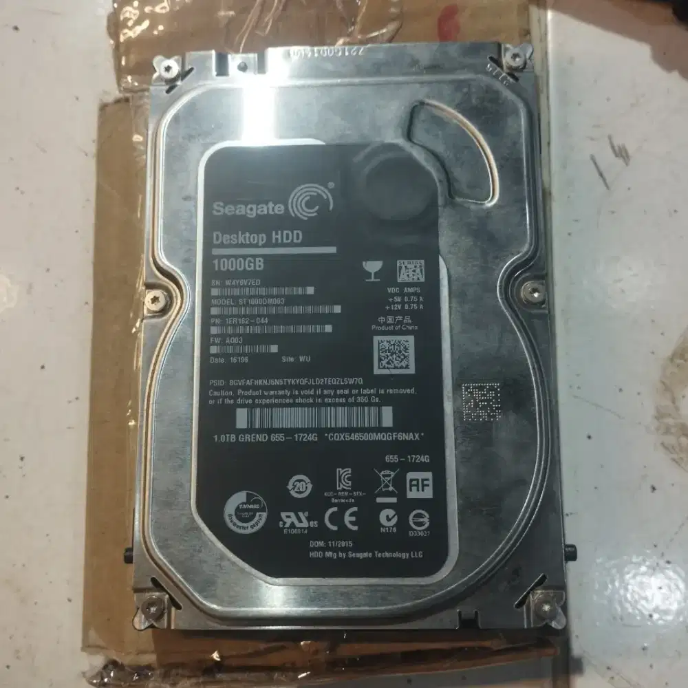 Hardisk pc seagate 1 tera