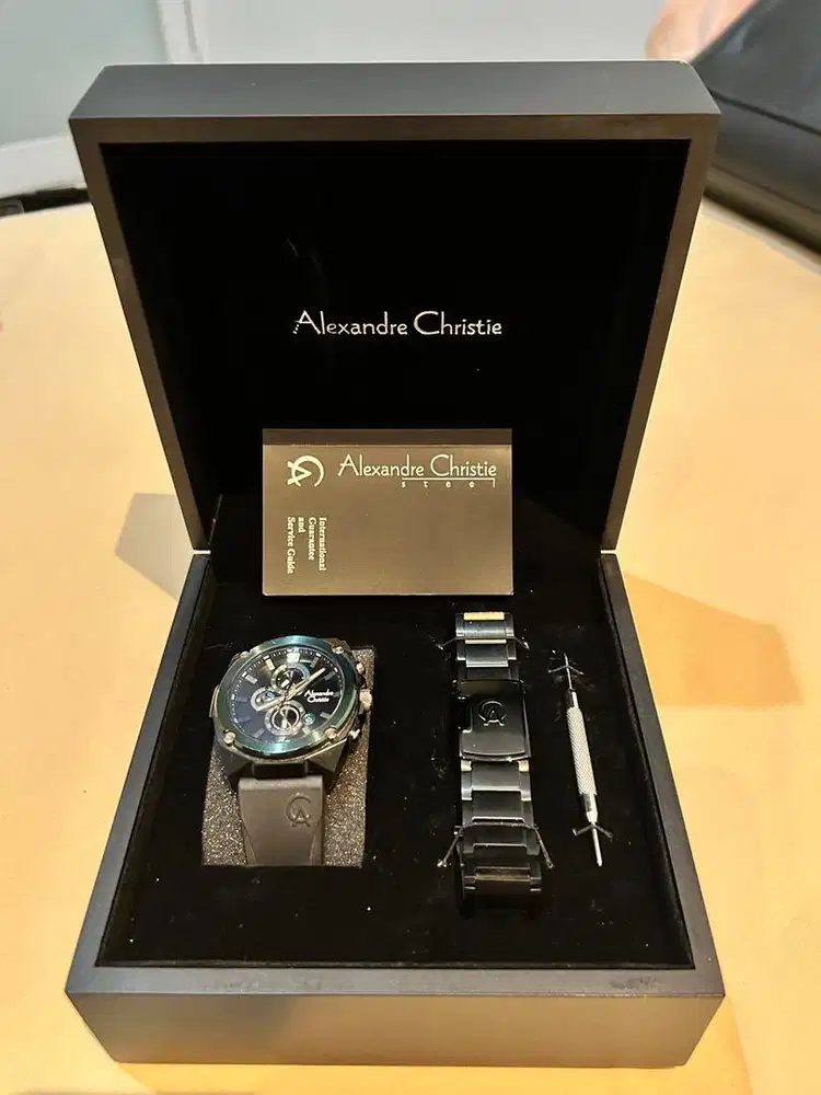 Jam Tangan Pria Alexandre Christie Chronograph AC 6655 Likenew
