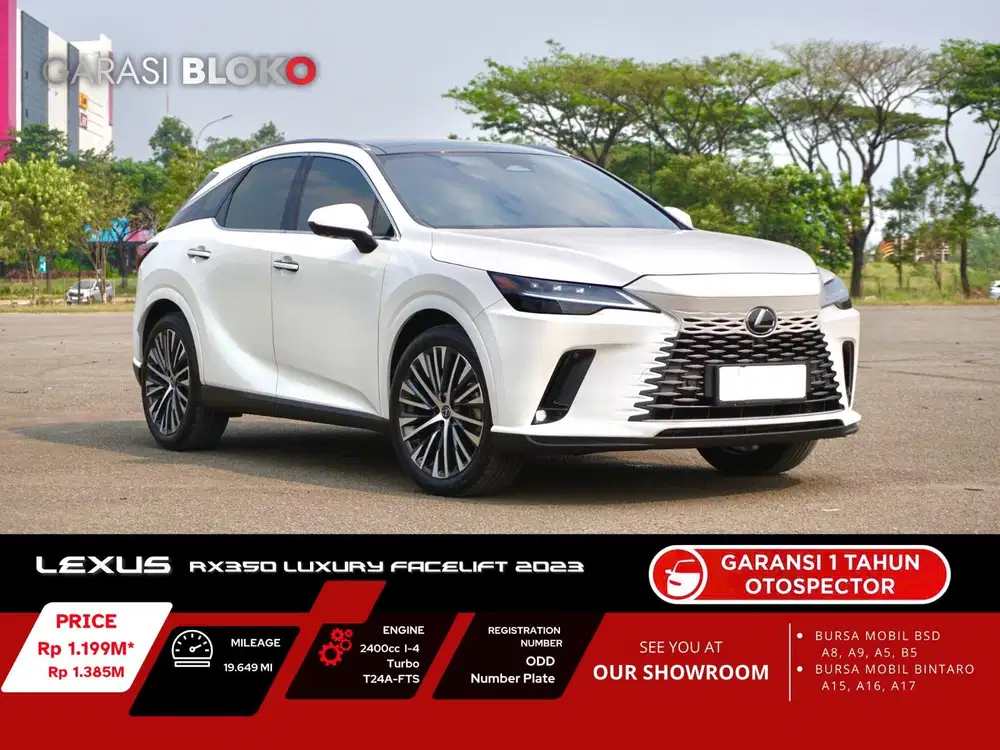 Lexus RX350 Luxury Facelift T24A-FTS 2023
