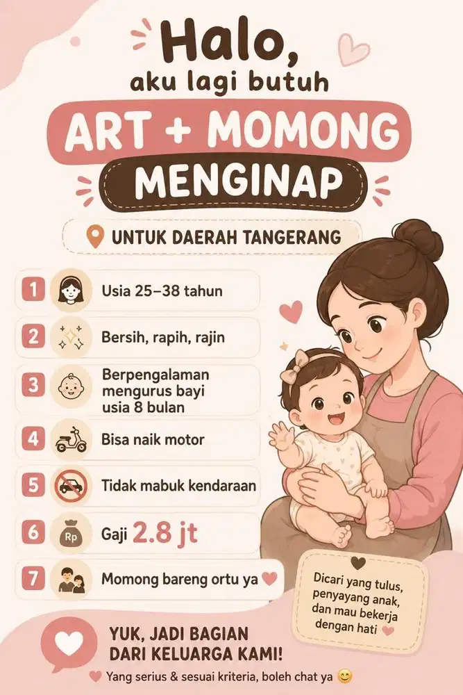 Dicari ART + MOMONG