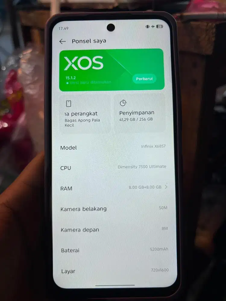 Infinix note 50x 5g 8+8/256gb