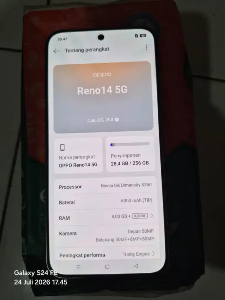 oppo Reno 14 5G Ram 8/256 gb