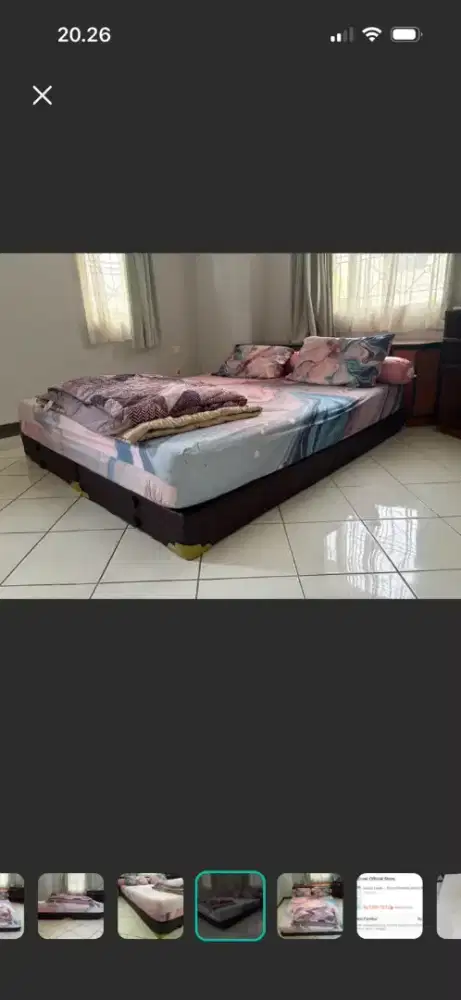 Lateks Kasur hotel latex plus dipan tempat tidur set bedding