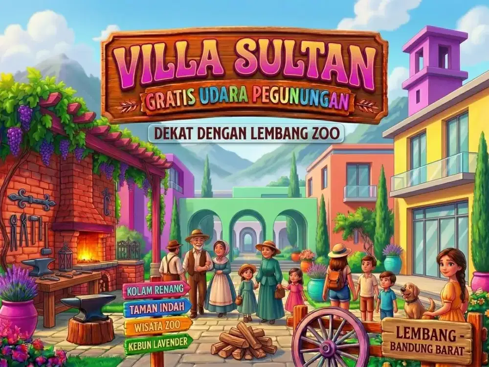 JUAL RUMAH VILLA DI LEMBANG, KOLMAS, BANDUNG BARAT.