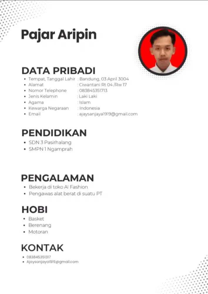 Sedang membutuhkan pekerjaan