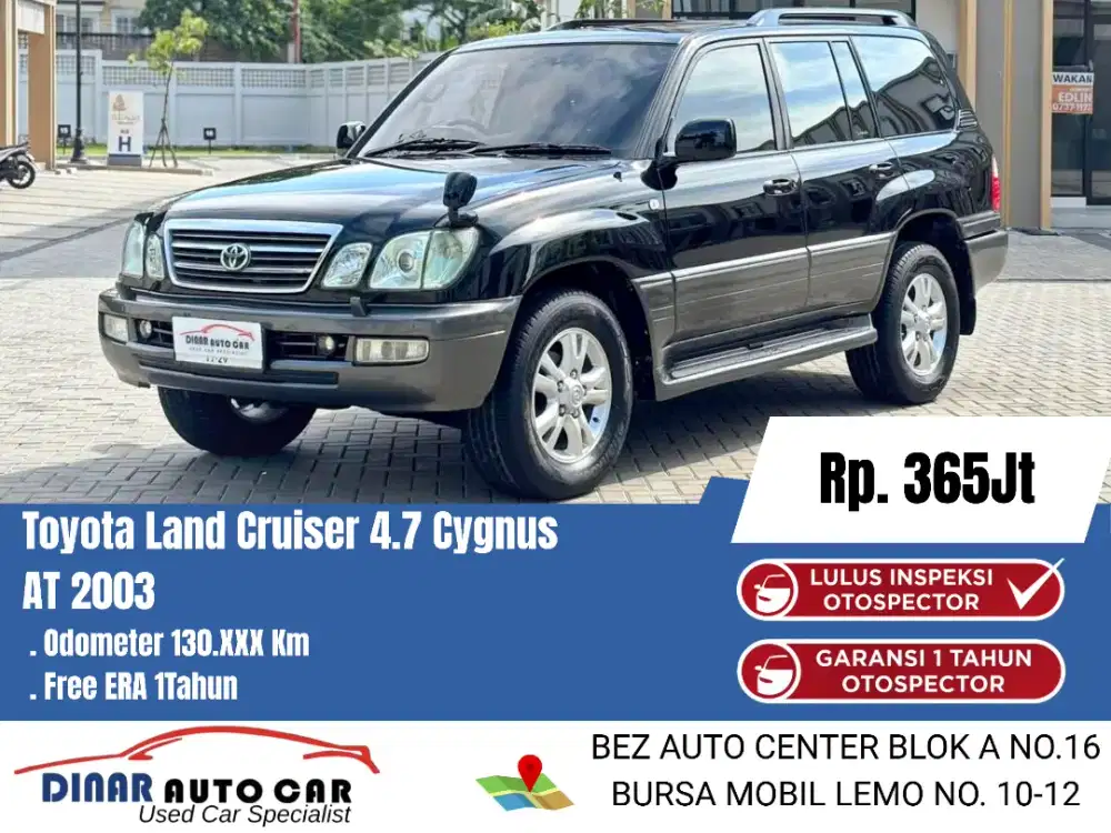LC Land Cruser Cygnus CBU Night Vision 2003 At Matic Hitam *Dinar Auto