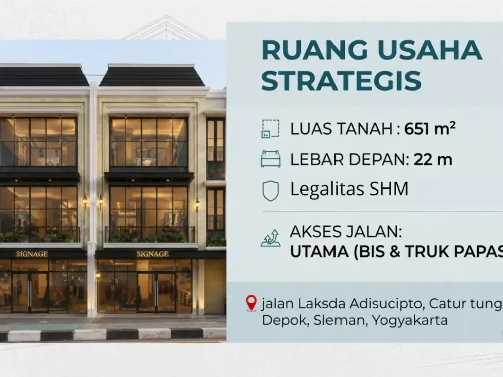 TANAH STRATEGIS COCOK UNTUK RUANG USAHA DI JOGJA