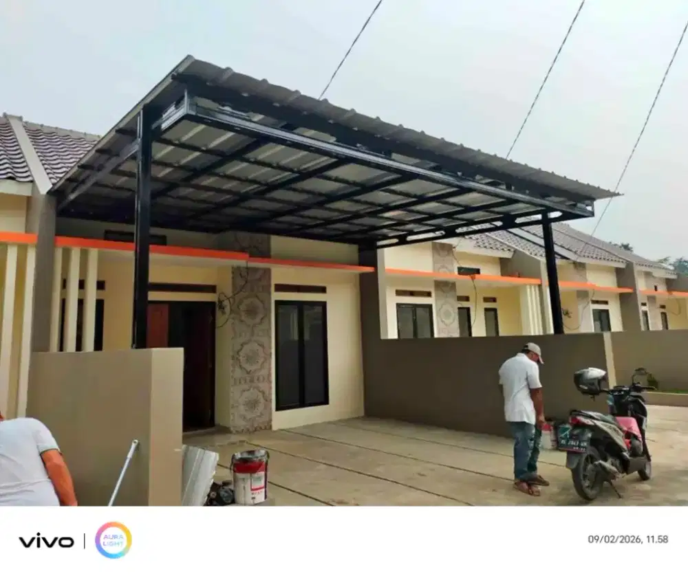 Pasang kanopi baja ringan