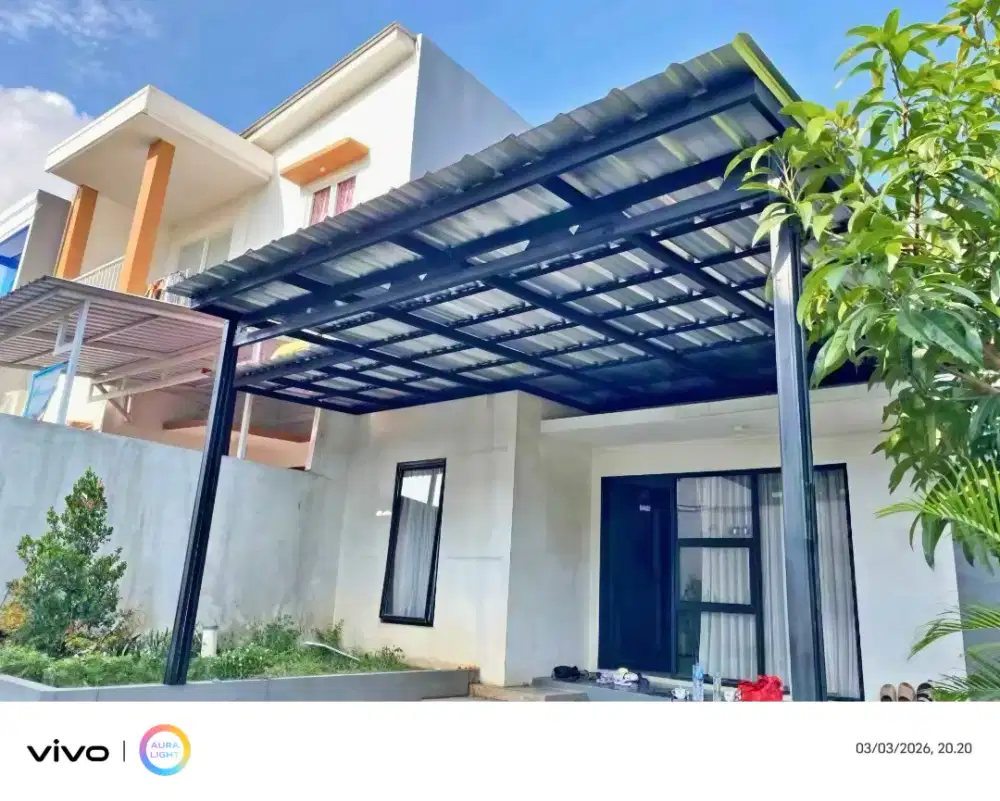 Kanopi rangka baja ringan