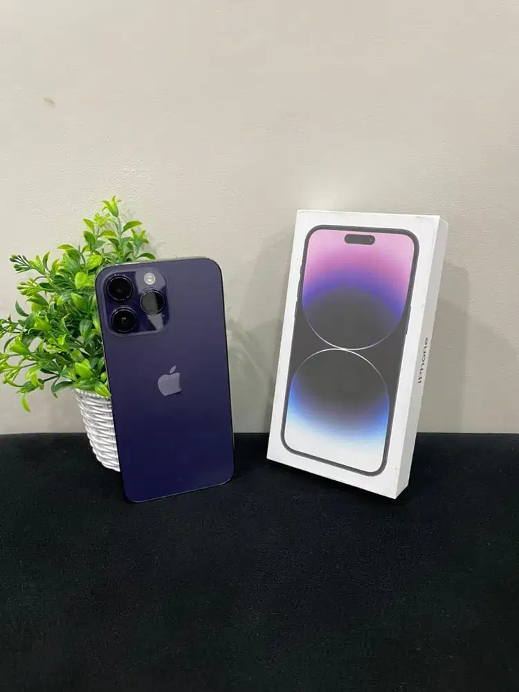 IPhone 14 ProMax 128GB Deep Purple mulus Fullset BH 100% Sinyal All Op