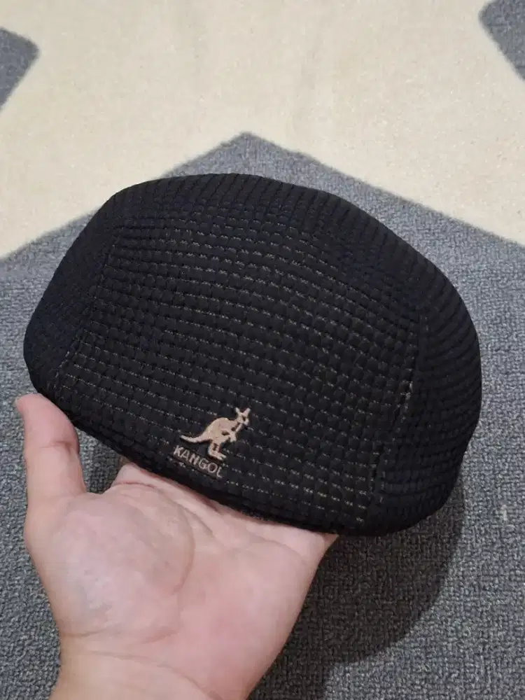 Topi flat cap kangol wafle original second bekas preloved