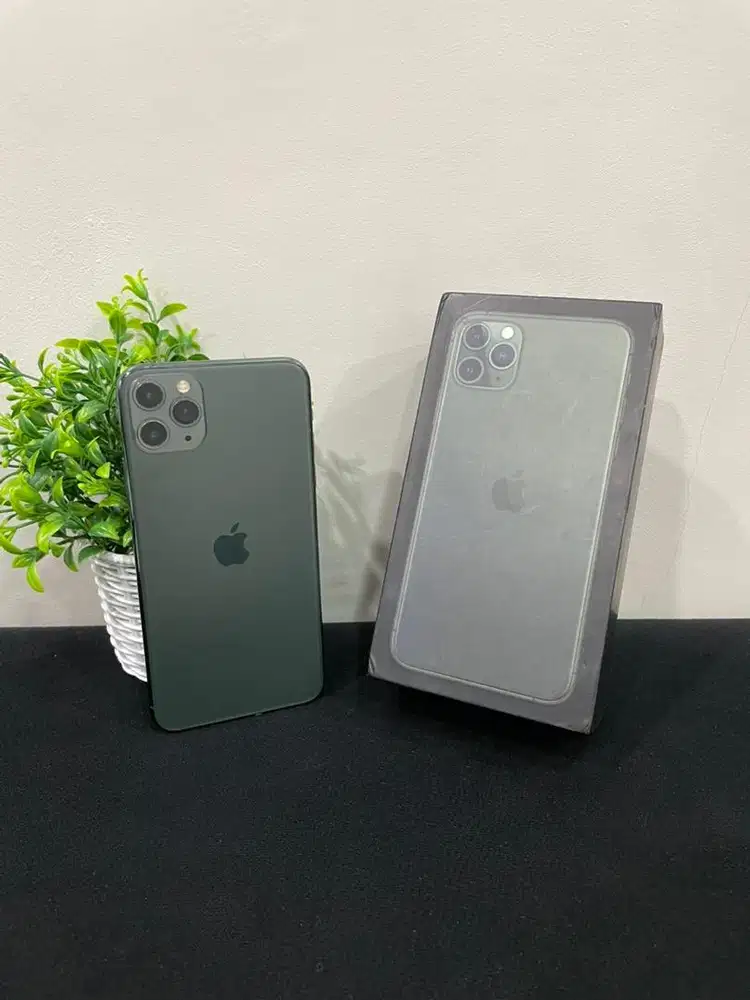 IPhone 11 ProMax 64GB Midnight Green mulus Fullset BH100% XL&Axis only
