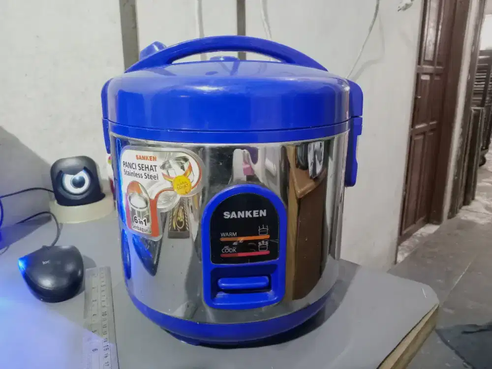 Magic Com Merk Sanken Stainless Steel 6 In 1 Serbaguna